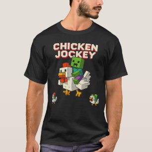 ゾンビチキンゾンビジョッキーピクセルおもしろいゲーマー Tシャツ