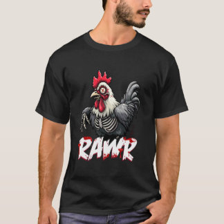 ゾンビチキン、クリーピーなディストピアの不死の雄鶏 Tシャツ