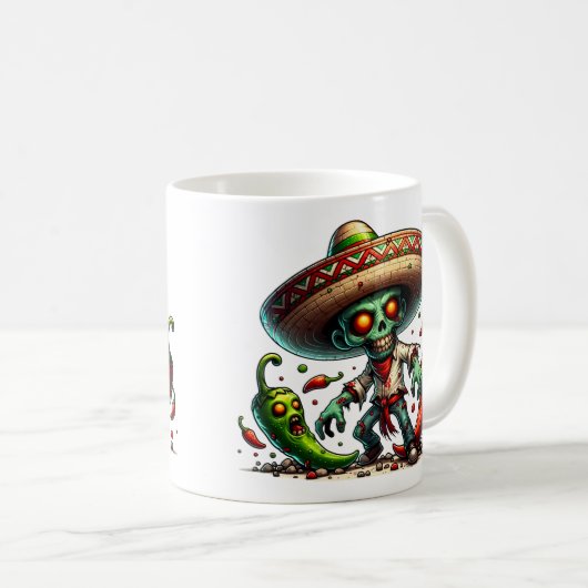 ゾンビチンコデマヨマンアンドホットペッパー コーヒーマグカップ (正面右)