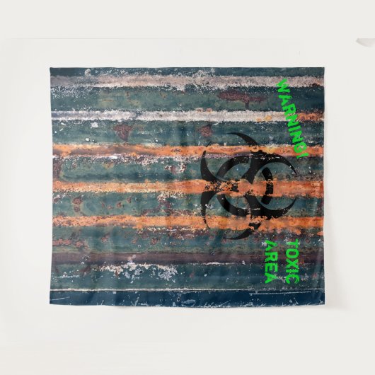 ゾンビトキシックゾーンハロウィンコスチュームパーティーの写真 タペストリー (正面(横))