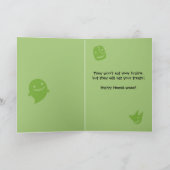 ゾンビドッグズゴールデンレトリエバーハロウィーンに注意 カード (内部)