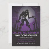 ゾンビドーンオブザデッドハローウィンパーティ招待状 招待状 (正面)