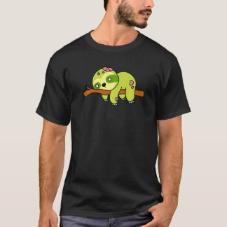 ゾンビナマケモノのハロウィーンアニマル かわいいモンスター グラフィック Tシャツ
