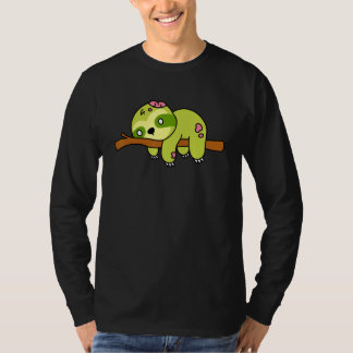 ゾンビナマケモノのハロウィーンアニマル かわいいモンスター グラフィック Tシャツ