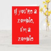 ゾンビハッピーアニバーサリーカード カード (黄色い花)