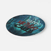 ゾンビハッピーバースデーパーティー ペーパープレート (アングル)