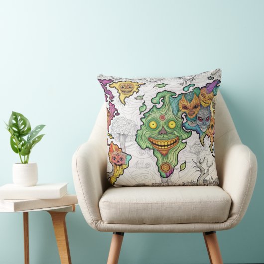 ゾンビハロウィンオンワールドマオ装飾用クッション クッション (椅子)