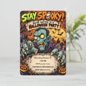 🧟♂️🎃ゾンビハロウィンパーティー招待状 👻 招待状 (スタンド正面)