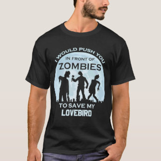 ゾンビハロウィンペットのラブバード Tシャツ