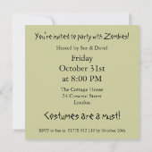 ゾンビハロウィン 招待状 (裏面)