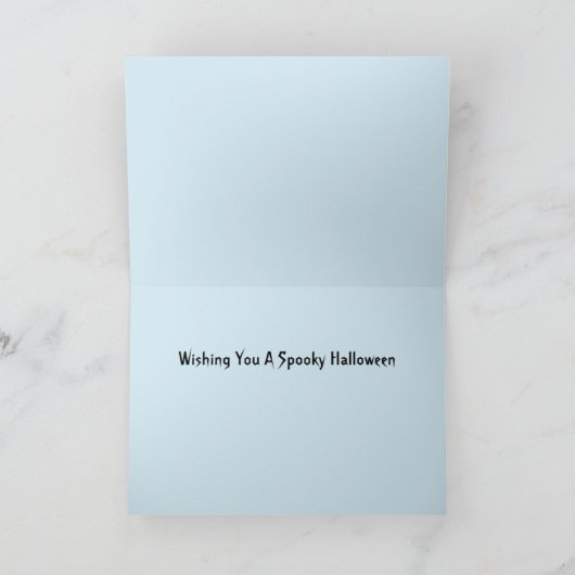 ゾンビハロウィーンのグリーティングカードをトリックまたは扱う シーズンカード (内部)