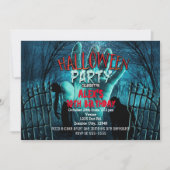 ゾンビハロウィーンの衣装パーティの招待状 招待状 (正面)