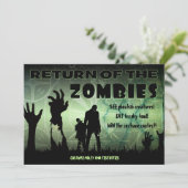 ゾンビハロウィーンアポカリプス映画ポスター招待状 招待状 (スタンド正面)