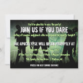 ゾンビハロウィーンアポカリプス映画ポスター招待状 招待状 (裏面)