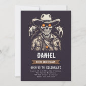 ゾンビハロウィーンウェスタン誕生日招待状 招待状 (正面)