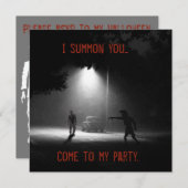 ゾンビハロウィーン招待状バイ 招待状 (正面/裏面)