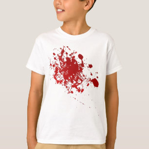 ゾンビハロウィーン血(ばちゃばちゃ)跳ねる怖い血 Tシャツ