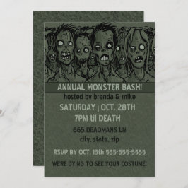 ゾンビハロウィーン 招待状