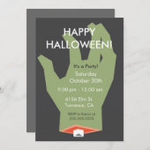 ゾンビハローウィンパーティ招待状 招待状 (正面/裏面)