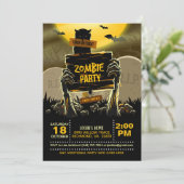 ゾンビハローウィンパーティ招待状 招待状 (スタンド正面)