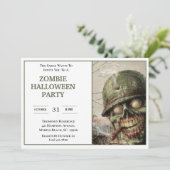 ゾンビハローウィンパーティ招待状 招待状 (スタンド正面)