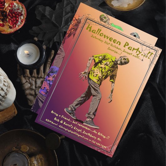 ゾンビハローウィンパーティ 招待状