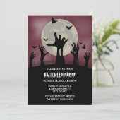 ゾンビハンズハローウィンパーティ招待状 招待状 (スタンド正面)