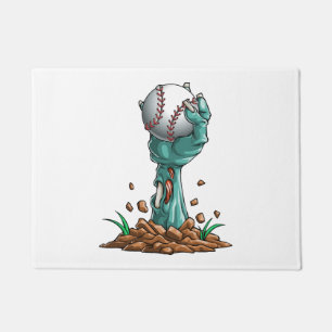 ゾンビハンズ野球おかしなハロウィンホラー怖い ドアマット