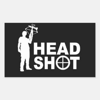 ゾンビハンターとクロスボウ 長方形シール