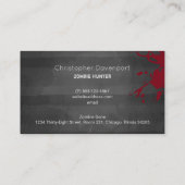 ゾンビハンターブラッド(ばちゃばちゃ)跳ねる不気味カッコいい 名刺 (裏面)