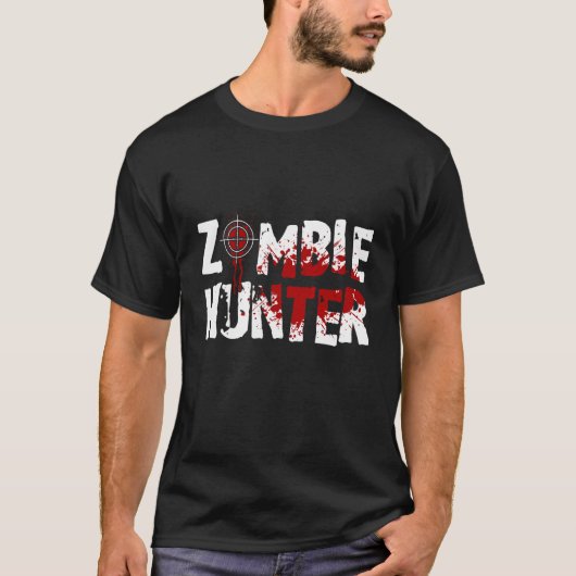 ゾンビハンターホラー ハロウィン 不死身 遺体 ゾンビ Tシャツ (正面)