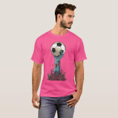 ゾンビハンドサッカーユーモアホラーおそろしいハロウィンC Tシャツ (正面フル)