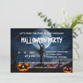 ゾンビハンドフルムーンクリーストハローウィンパーティ 招待状 (スタンド正面)