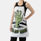 ゾンビハンドライジングハロウィーンデザインおもしろい不気味と エプロン (インサイチュ)