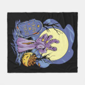 ゾンビハンド ハロウィン  フリースブランケット (正面(横))