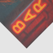 ゾンビバイクもしくは自転車に乗る人インネオンナイト | ゴシック様式のハロウィーン 薄葉紙 (詳細)