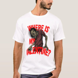 ゾンビバレンタインホラーデザイン Tシャツ