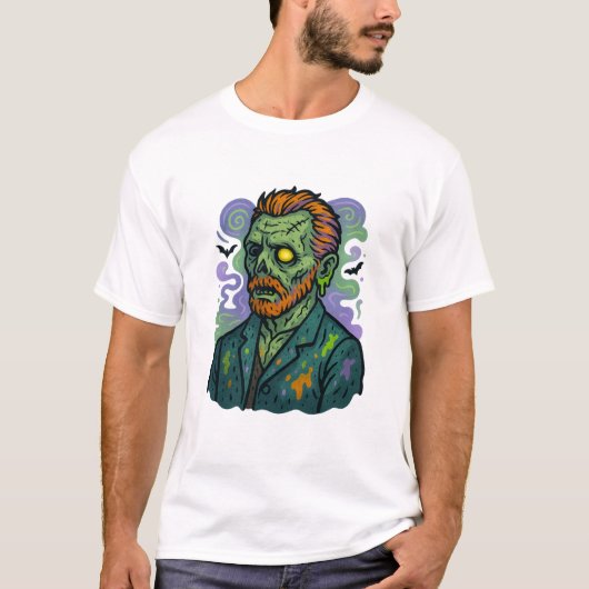 ゾンビバンゴッホ – マンガ漫画パロディ Tシャツ (正面)