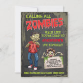 ゾンビバースデーパーティ招待状 招待状 (正面)