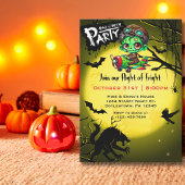 ゾンビパイロットが飛行機を飛ばすハロウィンパーティー 招待状