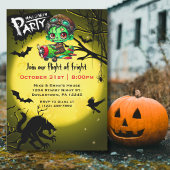 ゾンビパイロット飛んでいる飛行機おもしろいハローウィンパーティ 招待状