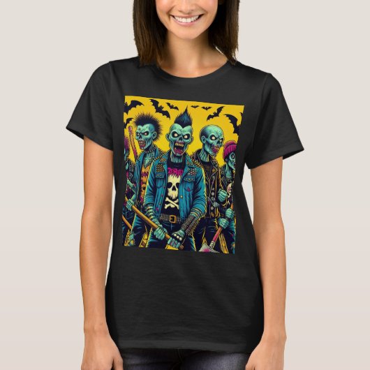ゾンビパンクバンド Tシャツ (正面)