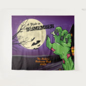 ゾンビパーソナライズされたハローウィンパーティフォトバックグラウンド タペストリー (正面(横))