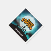 ゾンビパーソナライズされた不気味ハッピーハローウィンパーティー スタンダードカクテルナプキン (角)