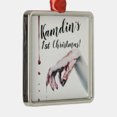 ゾンビパーソナライズされた血ドリップヴァンパイアゴシック メタルオーナメント (右)