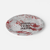 ゾンビパーソナライズされた血紙プレート ペーパープレート (アングル)