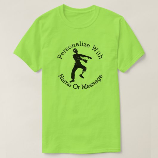 ゾンビパーソナライズされた Tシャツ (デザイン正面)