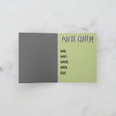 ゾンビパーティの招待状カスタムハロウィンカード 招待状 (内部)