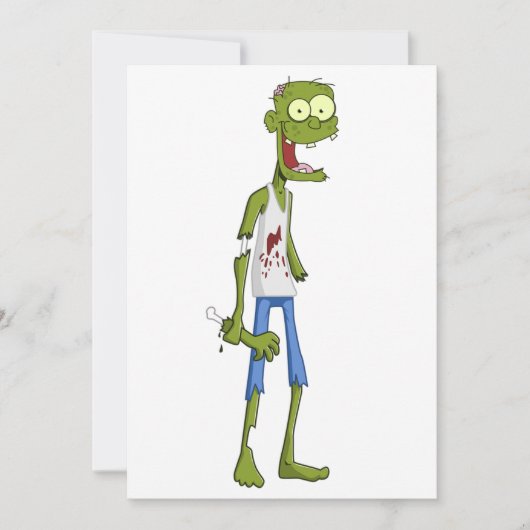 ゾンビパーティの招待状 – ハロウィンカード シーズンカード (正面)