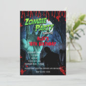 ゾンビパーティーハロウィンパーティー招待状 招待状 (スタンド正面)